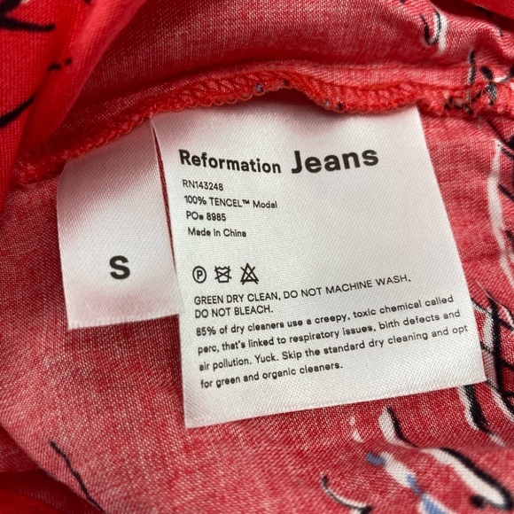 Reformation Lenny Top in Fiji Tropical Print Size Small - Picture 11 of 11